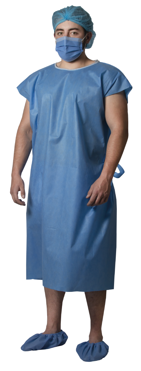 Amazon.com: SurgiMac Disposable Exam Gowns Poly/Tissue Paper Gowns – Knee  Length Patient Exam Gowns – Non-Absorbent Patient Gowns – 30x42 Inch  Standard Disposable Hospital Gowns – (Pack of 50) (Blue) : Industrial &  Scientific