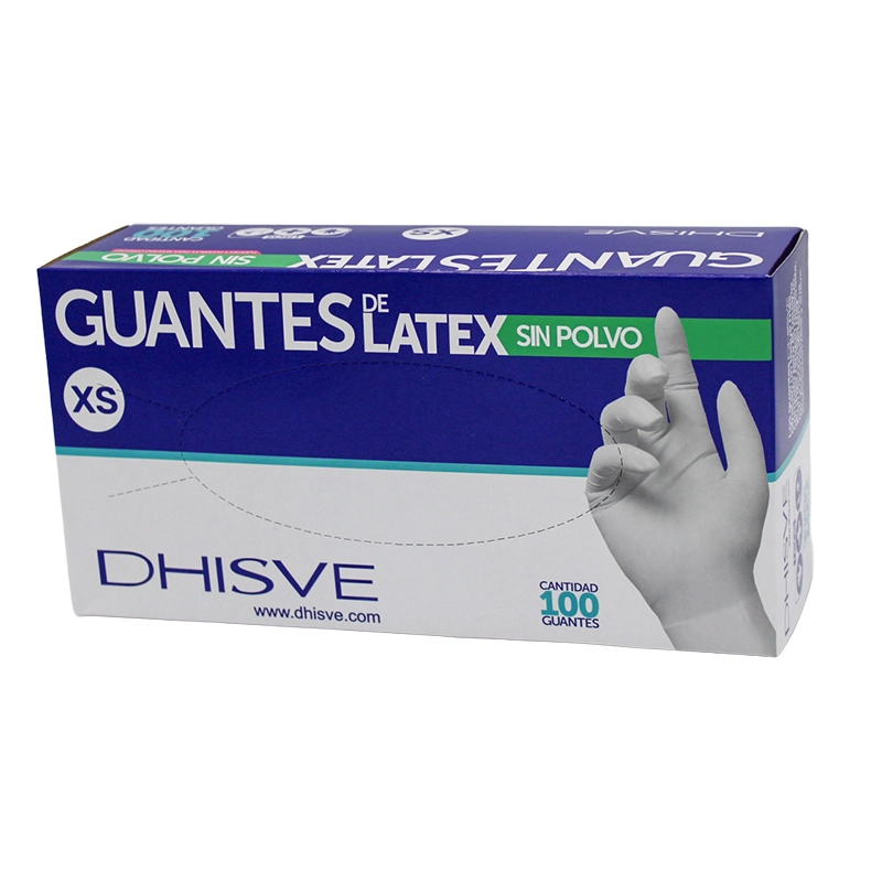 Guantes de látex sin polvo