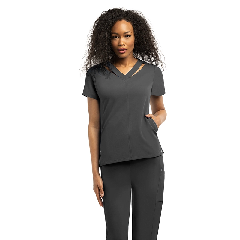 Blusa Médica Cuello V con Abertura - Taara