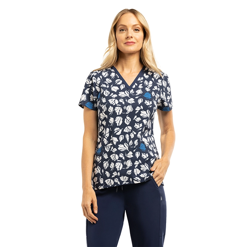 Blusa Médica Estampada Cuello V para Mujer – Taara Prints