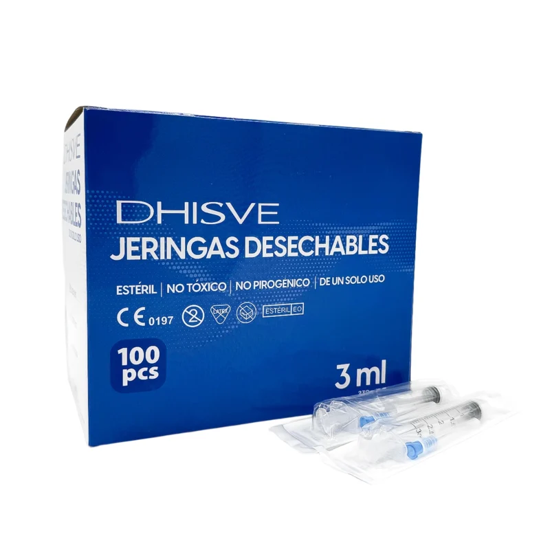 Jeringuillas Estériles DHISVE - Presentaciones de 3 ml, 5 ml y 10 ml - Descartables