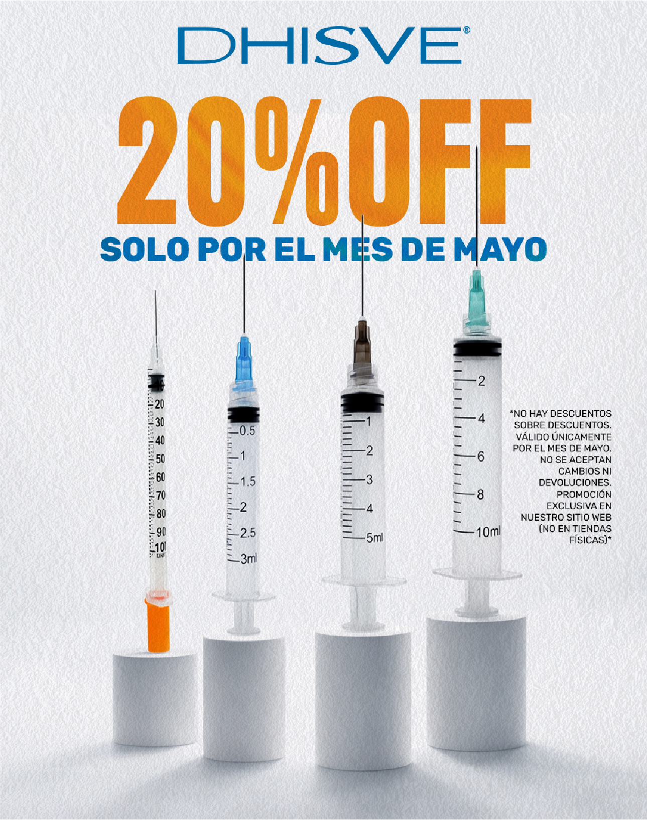 Descuento en jeringuillas DHISVE | 20% OFF web