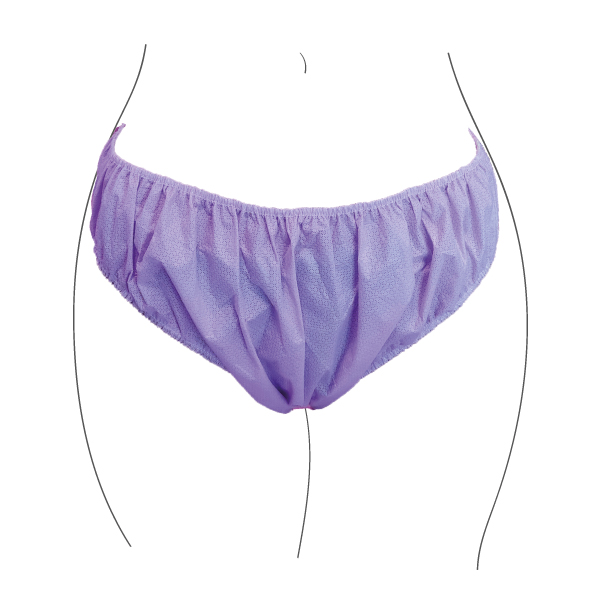 Calzón descartable morado SMMS - Paq x 10 unidad - Caja x 300 unidades